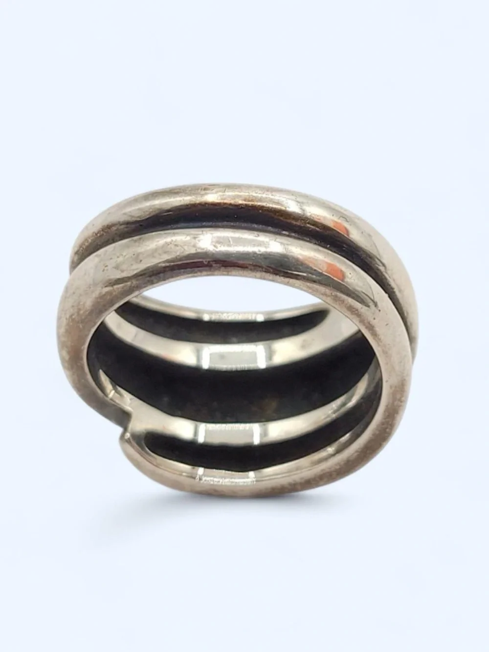 VINTAGE 925 Sterling Silver James Avery Chunky Silver Dome Band Ring size 6.5